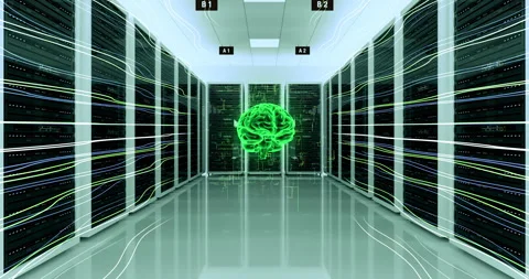 AI Enabled Servers. Optimizing Performance and Efficiency. Stock Footage 276919080