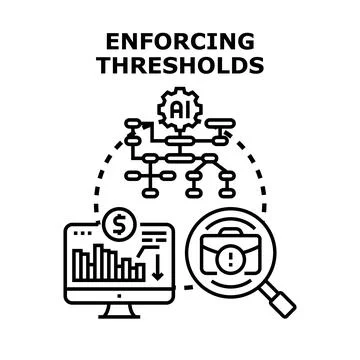 Ai enforcing financial thresholds with risk detection Stock Illustration