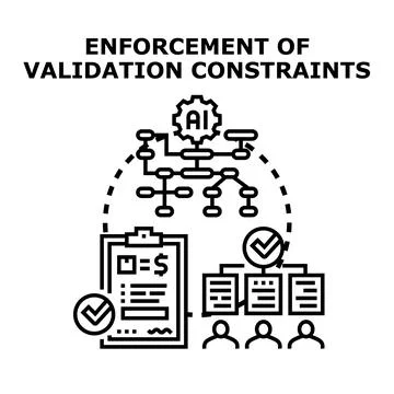 Ai enforcing validation constraints and compliance process イラスト素材