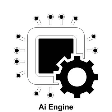 AI engine editable technology vector icon design. Stock Illustration