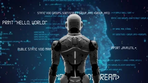 AI engineering in action. Artificial intelligence algorithm for marketing LISP 스톡 동영상 266451591