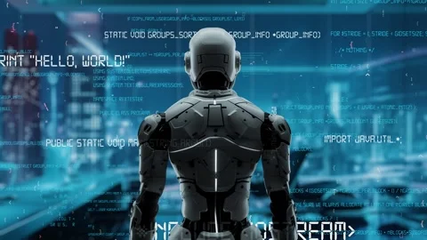 AI engineering in action. Artificial intelligence algorithm for marketing LISP Stock-Footage 269710280