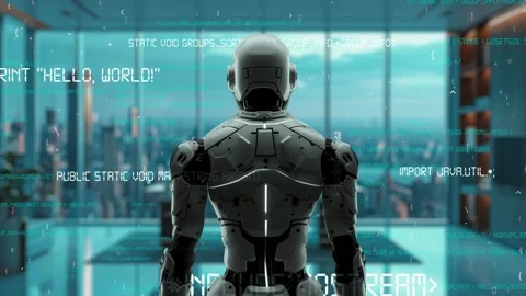 AI engineering in action. Artificial intelligence algorithm for marketing LISP Video stock 277025221