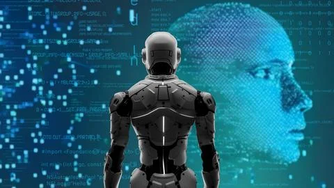 AI engineering in action. Artificial intelligence algorithm for marketing LISP 스톡 일러스트