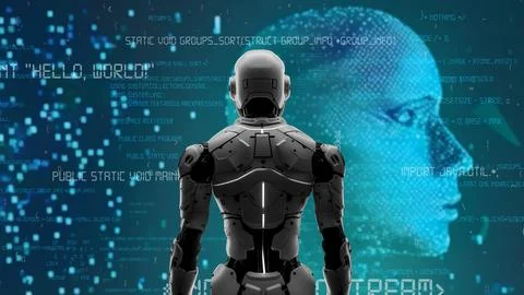 AI engineering in action. Artificial intelligence algorithm for marketing LISP 스톡 일러스트