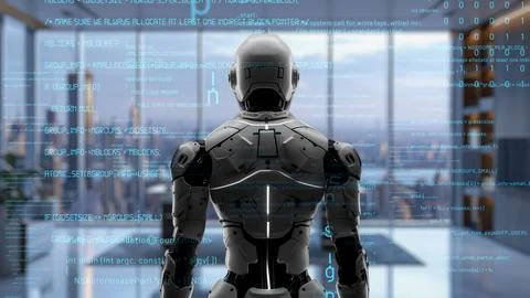 AI engineering in action. Artificial intelligence algorithm for marketing LISP 스톡 일러스트