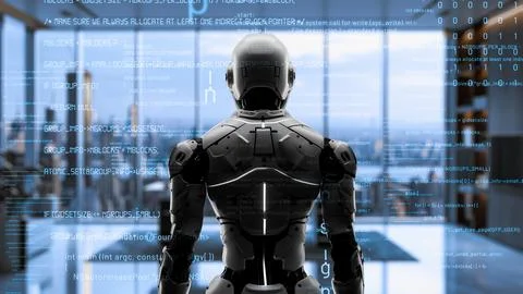 AI engineering in action. Artificial intelligence algorithm for marketing LISP Stock Photos