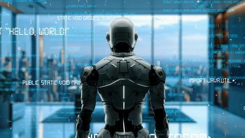 AI engineering in action. Artificial intelligence algorithm for marketing LISP Stock Photos