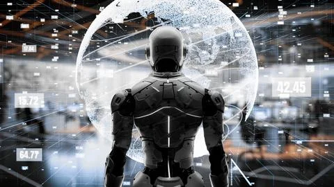 AI engineering in action. Artificial intelligence algorithm for marketing LISP Stock Photos