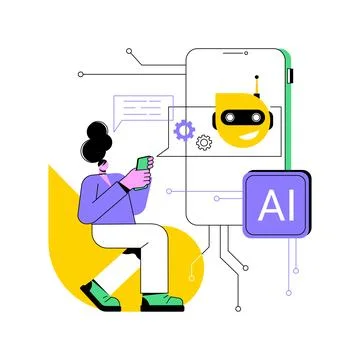 AI-Enhanced Chatbots for Customer Support abstract concept vector illustration. 库存插图