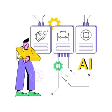 AI-Enhanced Curriculum Development abstract concept vector illustration. Stock Illustration