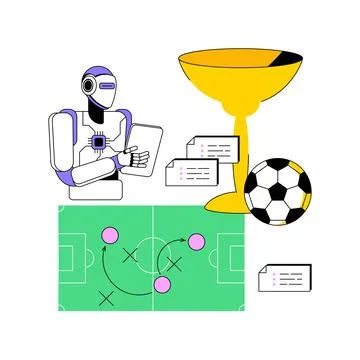 AI-Enhanced Game Strategy abstract concept vector illustration. Illustrazione stock