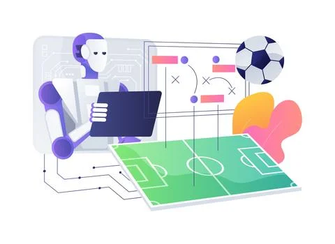 AI-Enhanced Game Strategy abstract concept vector illustration. Illustrazione stock