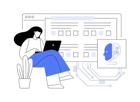 AI-Enhanced Student Assessment abstract concept vector illustration. Stock Illustration