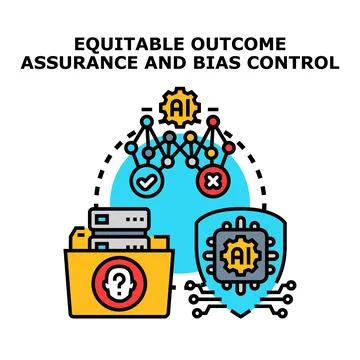 Ai ensuring equitable outcomes and controlling algorithmic bias イラスト素材