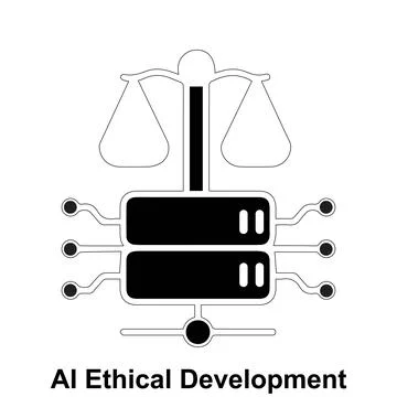 Ai ethical development vector icon design. Stock Illustration