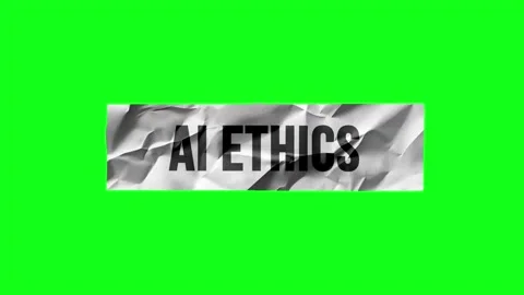 AI Ethics Paper Style Headline Title Green Screen 4K Stock Footage 329069745