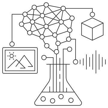 AI Experimental Installations icon Stock Illustration