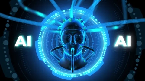 AI Face 3 Video stock 283921073