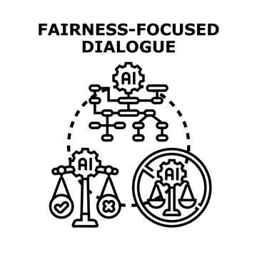 Ai fairness focused on ethical judgment Stock Illustration