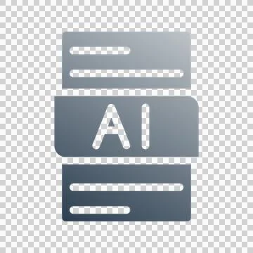 Ai file type gradient document icon.  Illustrazione stock