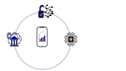 AI Finance Technology Animation Background Stock Footage 329090898