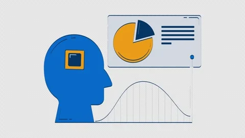 AI forecasting and data-driven insights doodle animation Stock Footage 323868265