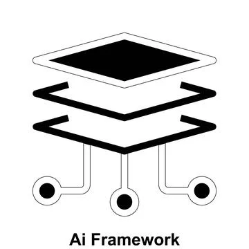 AI framework editable technology vector icon design. Stock Illustration