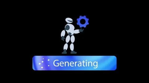 AI generate with black background Stock Footage 332165600