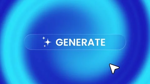 AI Generate Button click in Liquid Glass effect animation Video stock 335121155