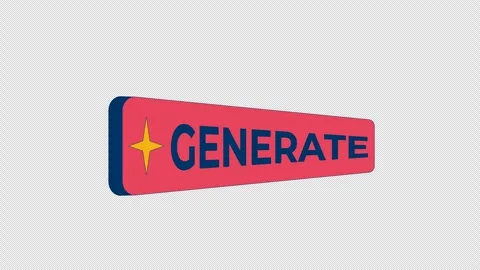 AI generate button pressing 2D cartoon object animation Stock Footage 312201738