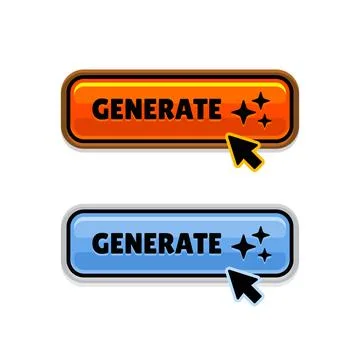 AI Generate Button Set on White Background. Vector 스톡 일러스트