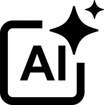 AI generate icon Artificial intelligence technology machine symbol Stock Illustration