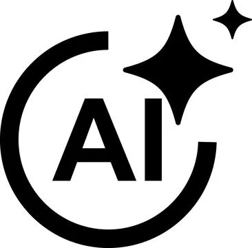 AI generate icon Artificial intelligence technology machine symbol Stock Illustration