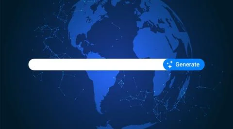 Ai generate prompt concept bar background. Ai generate futuristic abstract cyber Stock Illustration