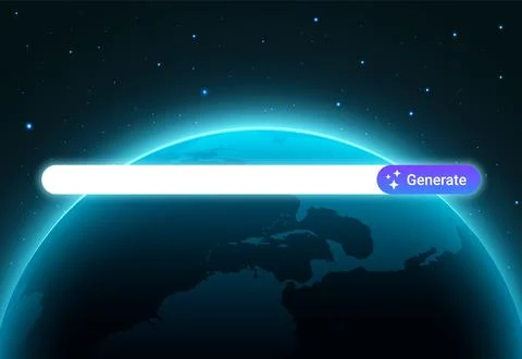 Ai generate prompt concept bar background. Ai generate futuristic abstract cyber Stock Illustration