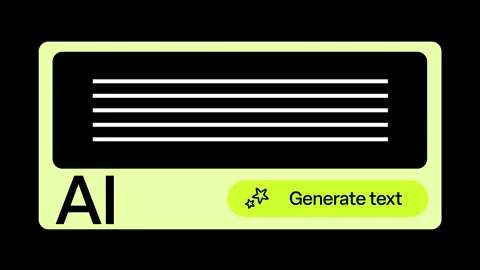 AI GENERATE TEXT BOX Video stock 305473086