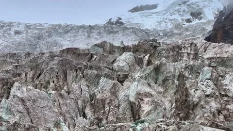 AI Generated Close Up of Textured Glacial Ice and Snow in Tibet China Video stock 346985966