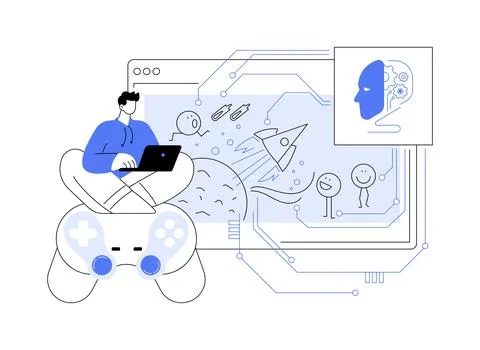 AI-Generated Content abstract concept vector illustration. Stock Illustration