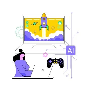 AI-Generated Content abstract concept vector illustration. Stock Illustration