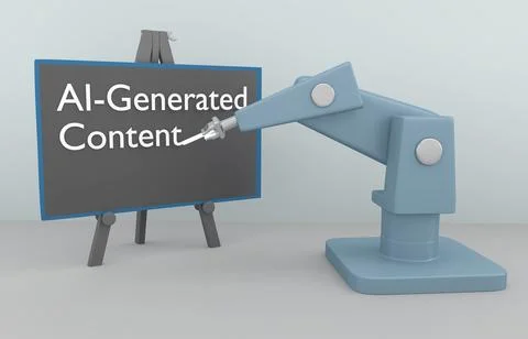 AI-Generated Content concept Stock Illustration