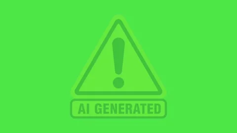 AI Generated Disclaimer Symbol Animation on green screen Stock Footage 336852245