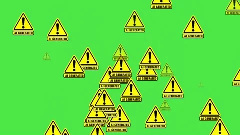 AI Generated Disclaimer Symbol Animation on green screen Stock-Footage 336852312