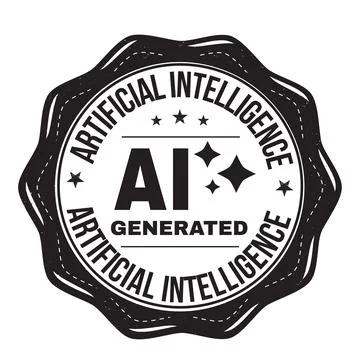 AI generated grunge rubber stamp Stock Illustration
