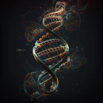 AI generated image of a dna Stock Illustration