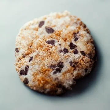 AI generated image of a freshly baked chocolate chip cookie Stock Illustration