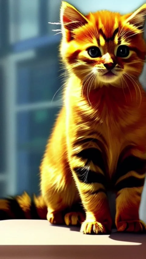 AI generated orange kittens Stock Footage 233785175