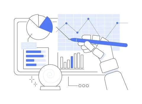 AI-Generated Predictive Insights abstract concept vector illustration. Stock Illustration
