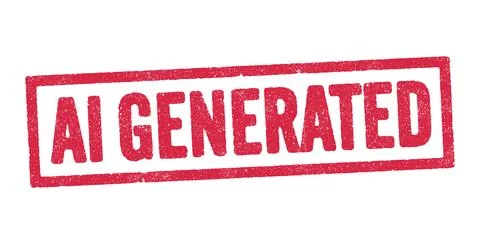 AI Generated red ink stamp Stock Illustration