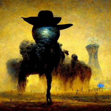 AI generated scratch of artificial intellect himself in illustrative way with Stock Illustration